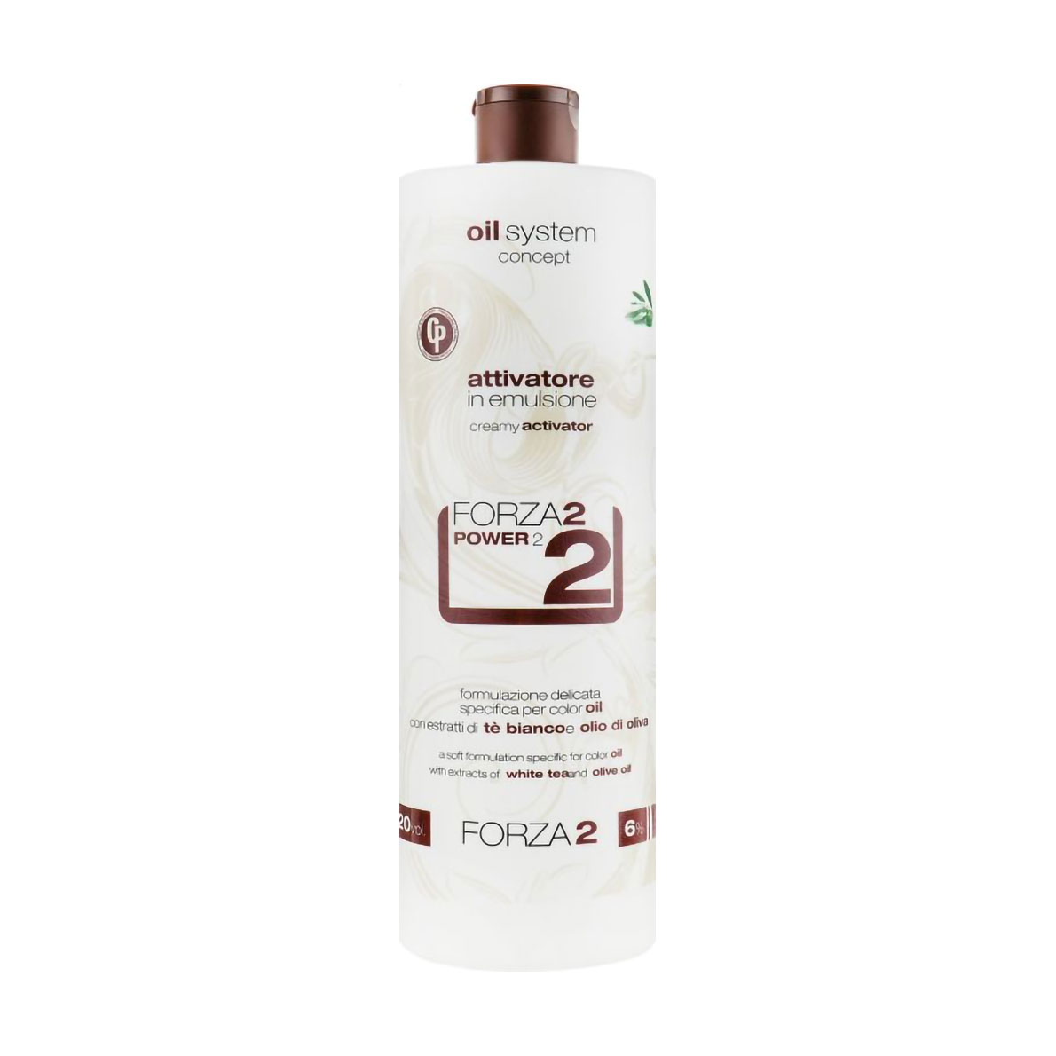 М'який крем-активатор для фарби Punti Di Vista Oil System Concept Color Oil Oxi Emulsion Forza, 2 (20 Vol), 1 л